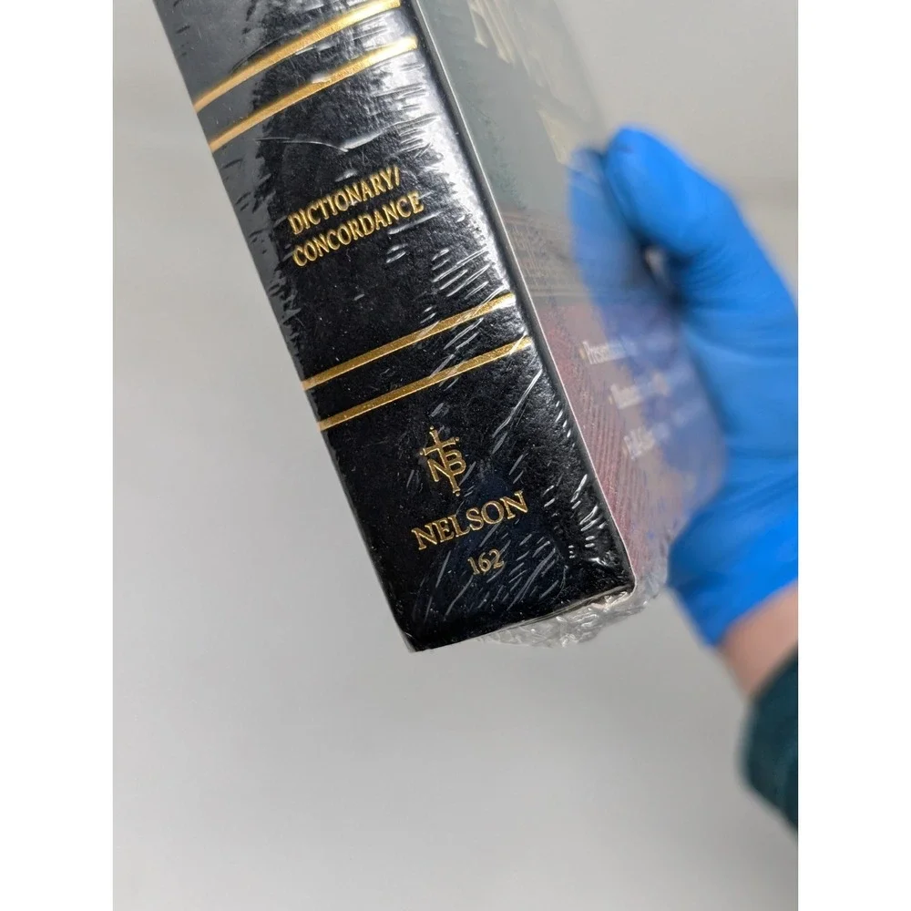 Nelson 162 Holy‎ Bible KJV Black Leatherflex Red Word King James Version New VTG